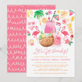 Beach Brautparty Einladung (Vorne/Hinten)