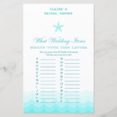 Beach Brautparty Game, Nautical, Meerjungfrau (Vorderseite)