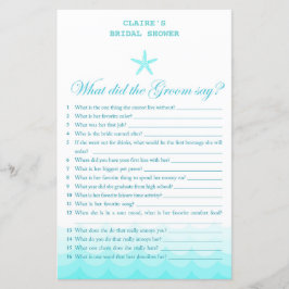 Beach Brautparty Game, Nautical, Meerjungfrau