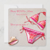 Beach Brautparty mit Bikini Einladungen (Rückseite)