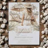 Beach Brautparty Pastell Wasserfarbe Einladung