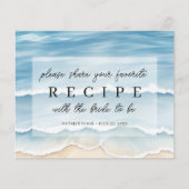 Beach Brautparty Rezeptionskarten mit Herz (Vorderseite)