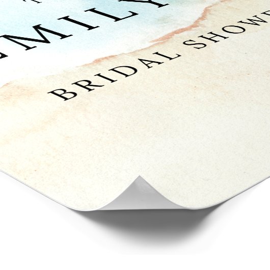 Beach Brautparty Sign Poster (Ecke)