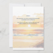 Beach Brautparty Sonnenuntergang Küste retten die  Einladung (Rückseite)