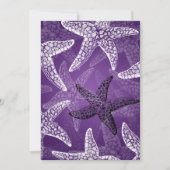 Beach Brautparty Starfish Lila Einladung (Vorderseite)