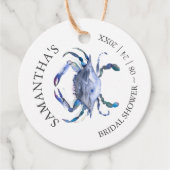 Beach Brautparty Theme Crab Geschenkanhänger (Vorderseite)