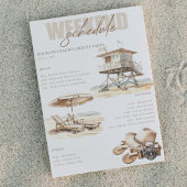 Beach Brautparty Wochenende Tour Einladung