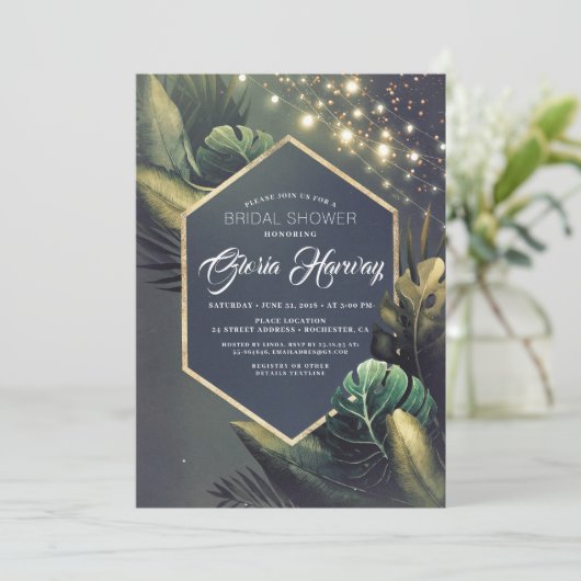 Beach Bridal Dusche Einladung (Stehend Vorderseite)