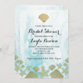 Beach Bridal Dusche Einladung (Vorne/Hinten)