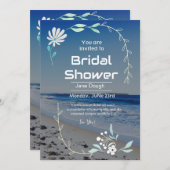 Beach Bridal Dusche Einladung (Vorne/Hinten)