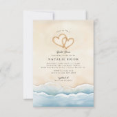 Beach Bridal Dusche Einladung zum Herz (Vorderseite)