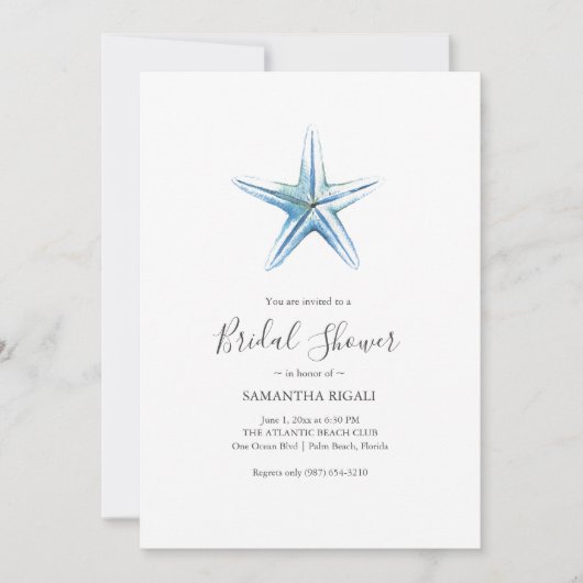 Beach Bridal Shower Invitations (Vorderseite)