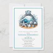 Beach Bride Brautparty Einladung (Vorderseite)