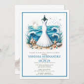 Beach Bride Brautparty Einladung (Vorne/Hinten)