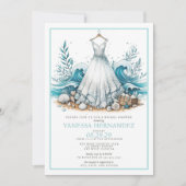 Beach Bride Brautparty Einladung (Vorderseite)