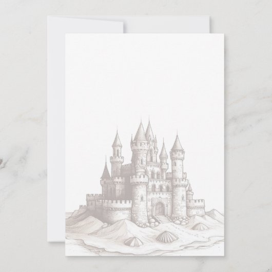 Beach Bride Brautparty Einladung (Rückseite)