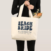 Beach Bride Navy Cooler Junggeselinnen-Abschied Jumbo Stoffbeutel (Vorderseite (Produkt))