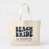 Beach Bride Navy Cooler Junggeselinnen-Abschied Jumbo Stoffbeutel (Vorne)