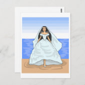 Beach Bride Postkarte (Vorne/Hinten)