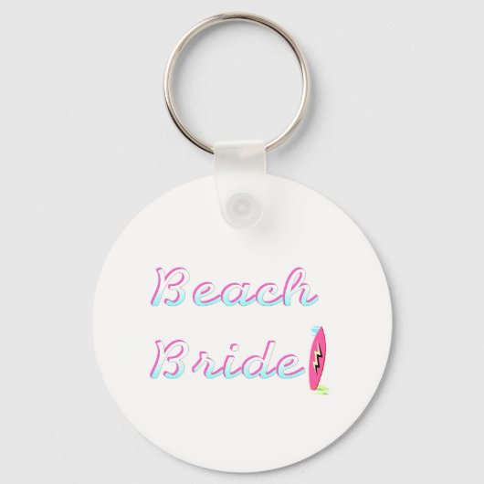 Beach Bride (Surfboard) Schlüsselanhänger (Vorderseite)