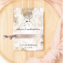 Beach Bridesmaid Haargummi Scrunchie Holder Begleitkarte