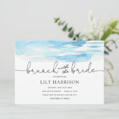 Beach Brunch mit Bride Dusche Einladung (Stehend Vorderseite)