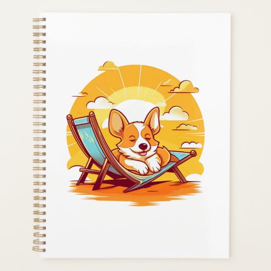 Beach Buddies: Corgi-licious Naptime Planer (Vorderseite)