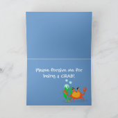 Beach Buddies Ich bedauere die Grußkarte Karte (Innenseite)