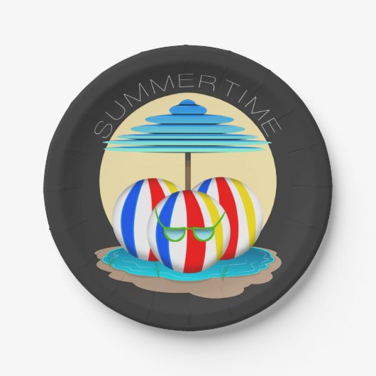 Beach Buddies schlagen die Hitze: Sun's Out, Fins  Pappteller (Vorderseite)