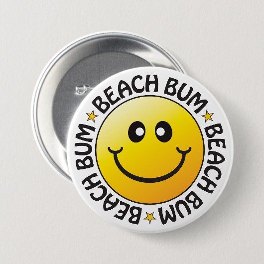 Beach Bum Abzeichen Button (Vorne & Hinten)