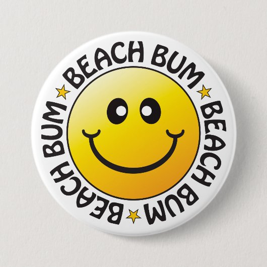 Beach Bum Abzeichen Button (Vorderseite)
