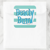 Beach-Bum-Aufkleber Quadratischer Aufkleber (Tasche)
