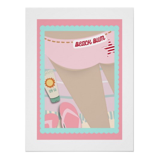 Beach Bum Border 1 Poster (Vorderseite)