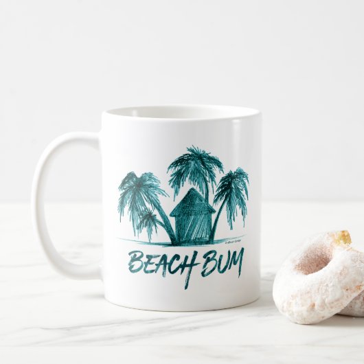 Beach Bum Coffee Mug Kaffeetasse (Mit Donut)