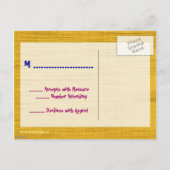 Beach Bum Custom UAWG Postcard Einladungspostkarte (Rückseite)