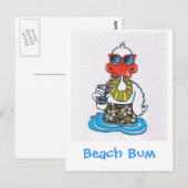 Beach Bum Duck Postkarte (Vorne/Hinten)