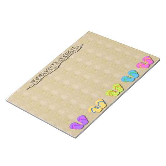 Beach Bum Flip Flops große Note Pad Notizblock (angewinkelt)
