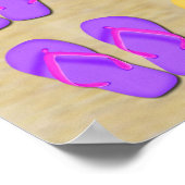 Beach Bum Flip Flops Poster/Print Poster (Ecke)