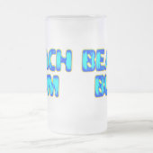Beach Bum Funny Slogan in Blue Mattglas Bierglas (Mittel)