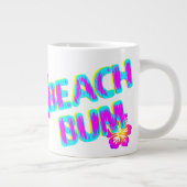 Beach Bum Funny Sprichwort Pink Jumbo-Tasse (Rechts)