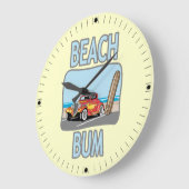 Beach Bum Große Wanduhr (Winkel)