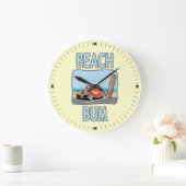 Beach Bum Große Wanduhr (Zuhause)