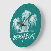 Beach Bum Große Wanduhr (Winkel)
