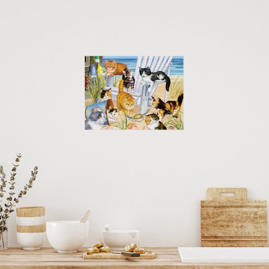Beach Bum Kittens Poster (Küche)