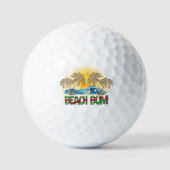Beach Bum | Meereswellen | Tropisch Golfball (Vorderseite)