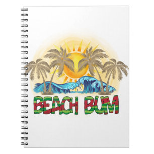 Beach Bum Meereswellen Tropisch Notizblock