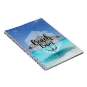 Beach Bum mit Strandschirm aus Strohdach Notizblock (Rechte Seite)