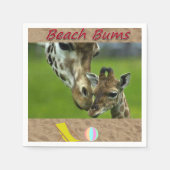 Beach Bum Paper Napkins Giraffe Serviette (Vorderseite)