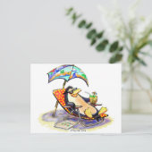 Beach Bum Postkarte (Stehend Vorderseite)
