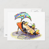 Beach Bum Postkarte (Vorne/Hinten)
